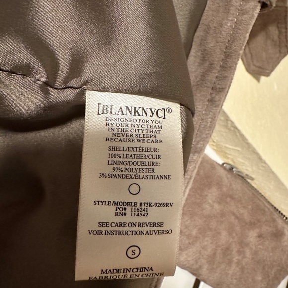 BlankNYC Suede Moto Jacket, Sand Stoner, Small - Picture 5 of 8